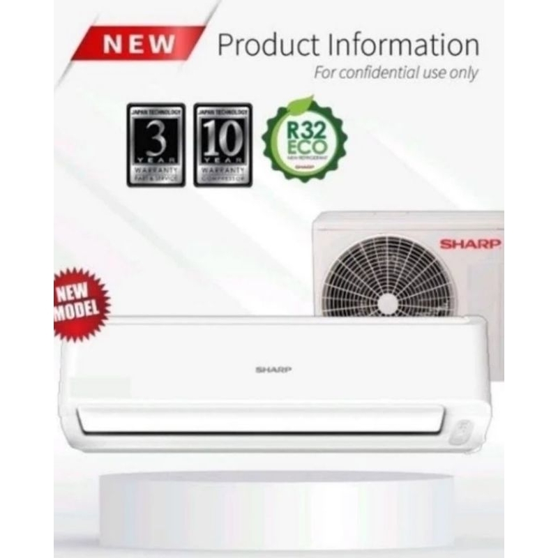 AC Cirebon Ac-SPLIT 1PK (680watt)  Sharp 09BEY--listrik-680WATT +plus jasa pasang GARANSI10Tahun res