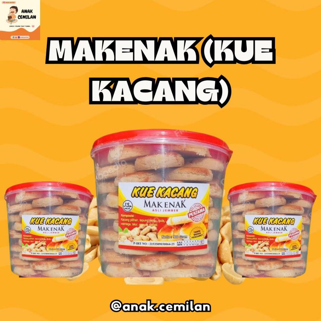 

MAK ENAK KUE KACANG / KUE KACANG MAK ENAK / KUE KACANG KERING