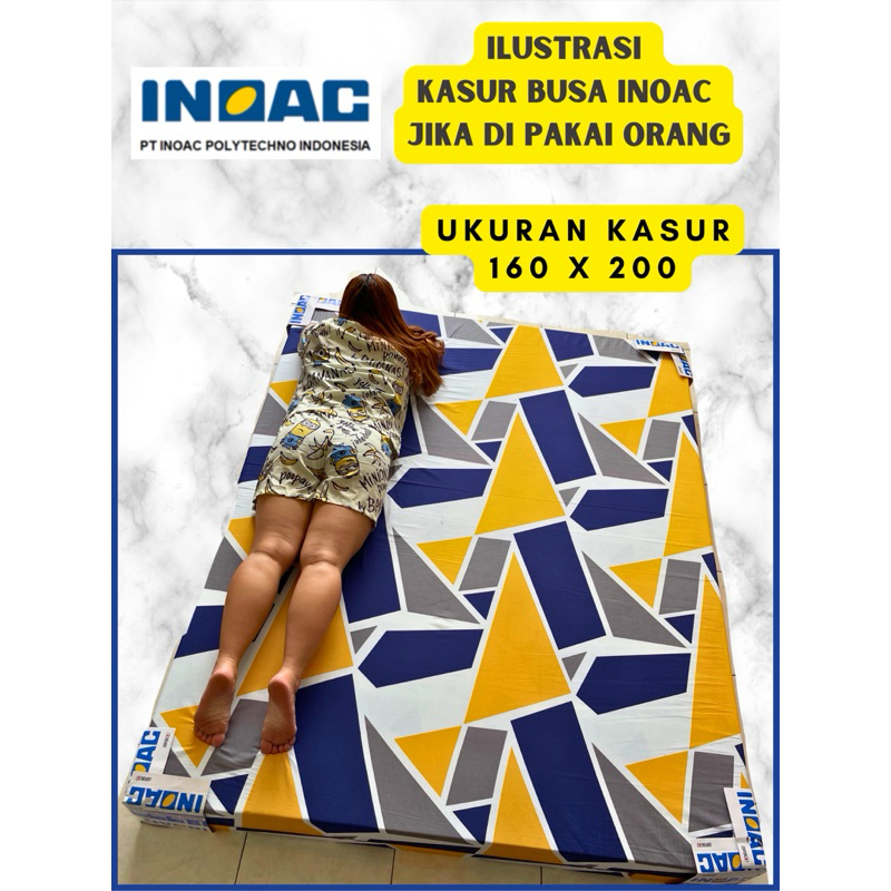 Kasur Busa INOAC 160x200x20 Original Tebal 20cm GARANSI 15 Tahun D 16 Ukuran 200, 180, 160, 140, 120