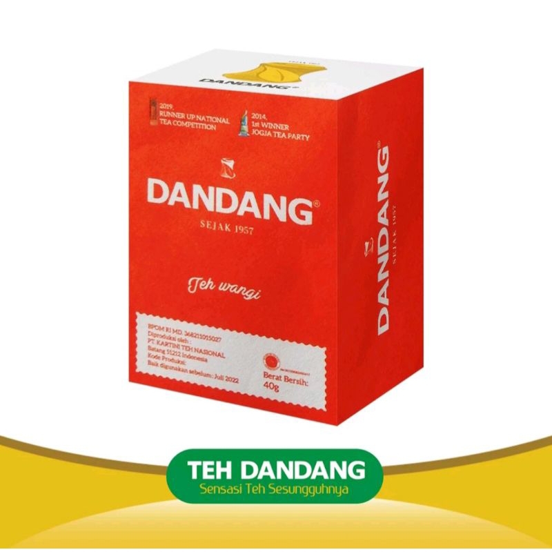 

Teh Dandang Merah 40 gr - GRATIS GELAS - Teh Tubruk - 1 Slop isi 10 Box