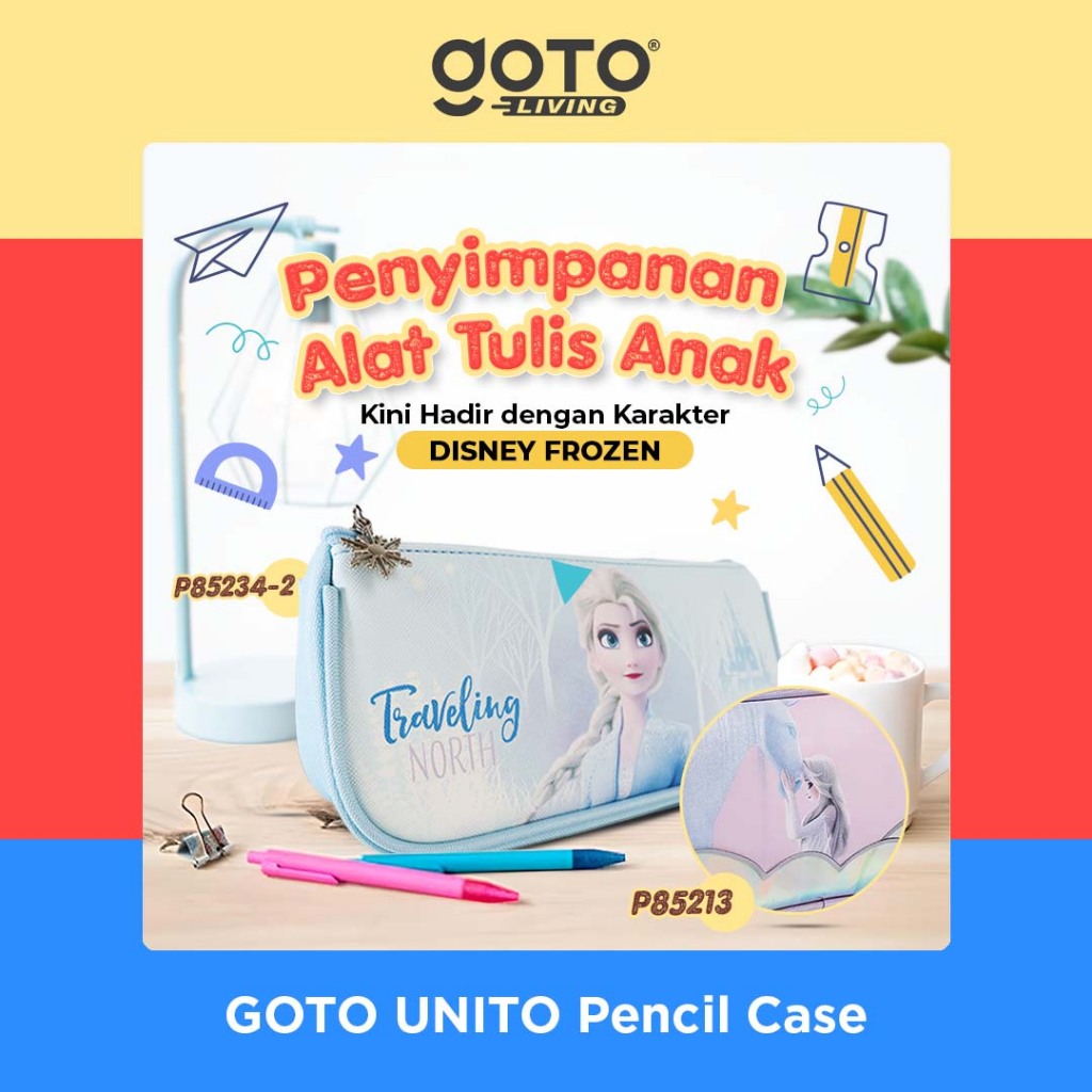 

Goto Unito X Disney Tempat Kotak Pensil Pulpen Alat Tulis Anak Sekolah