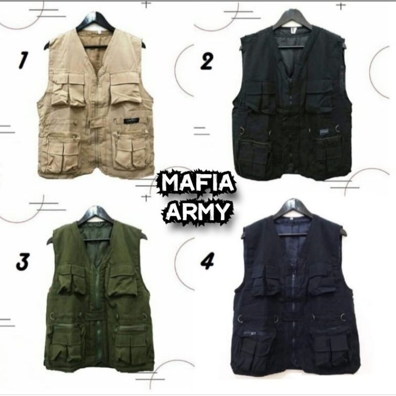 ROMPI TACTICAL 511 OUTDOOR MULTIFUNGSI / ROMPI CARGO BANYAK SAKU / VEST / TACTICAL / RIPSTOP / GUNUN