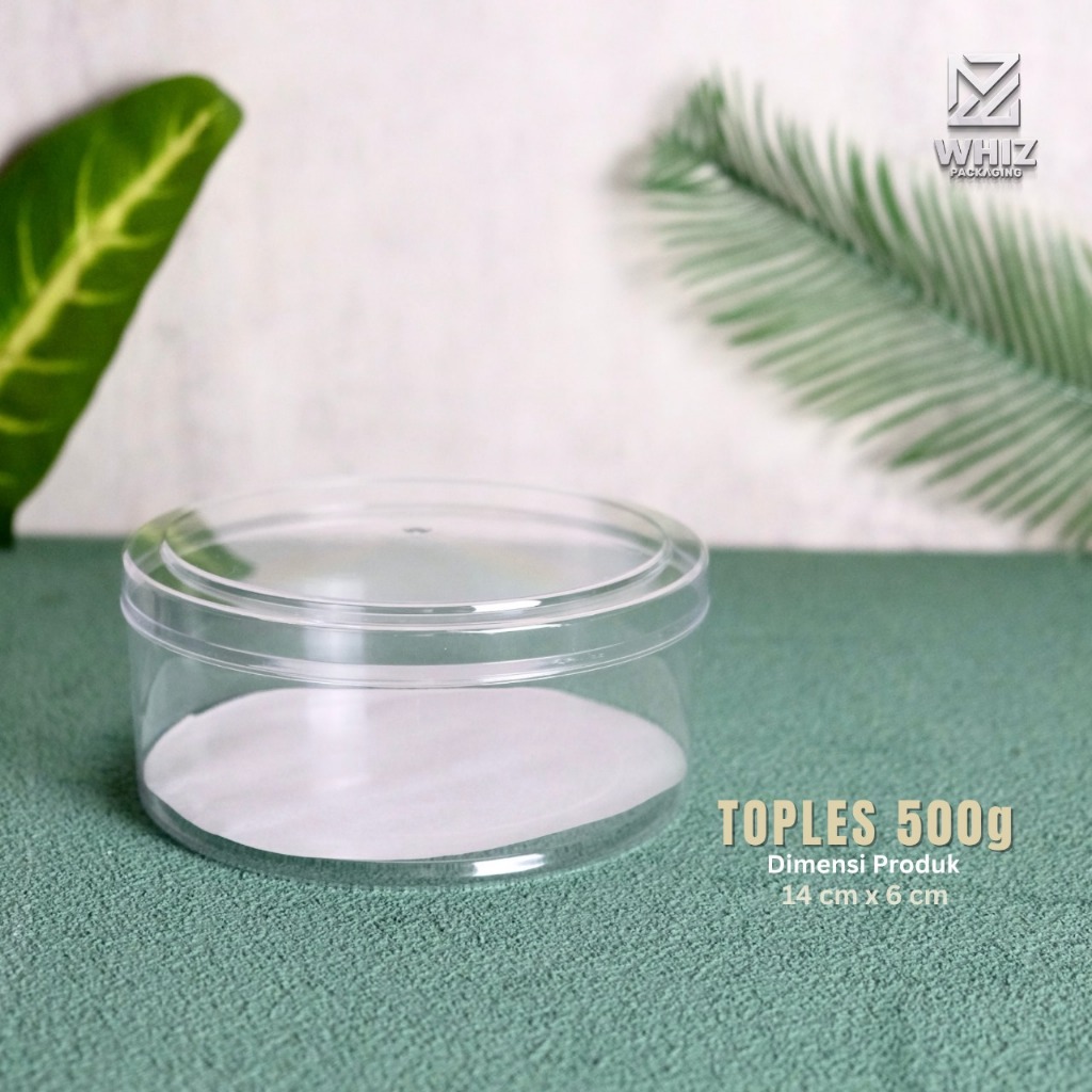 Toples Kue Kering 500gr Bulat Datar Nastar Toples Nastar 500 gr
