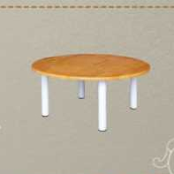 Meja Bulat Mini Kaki Besi