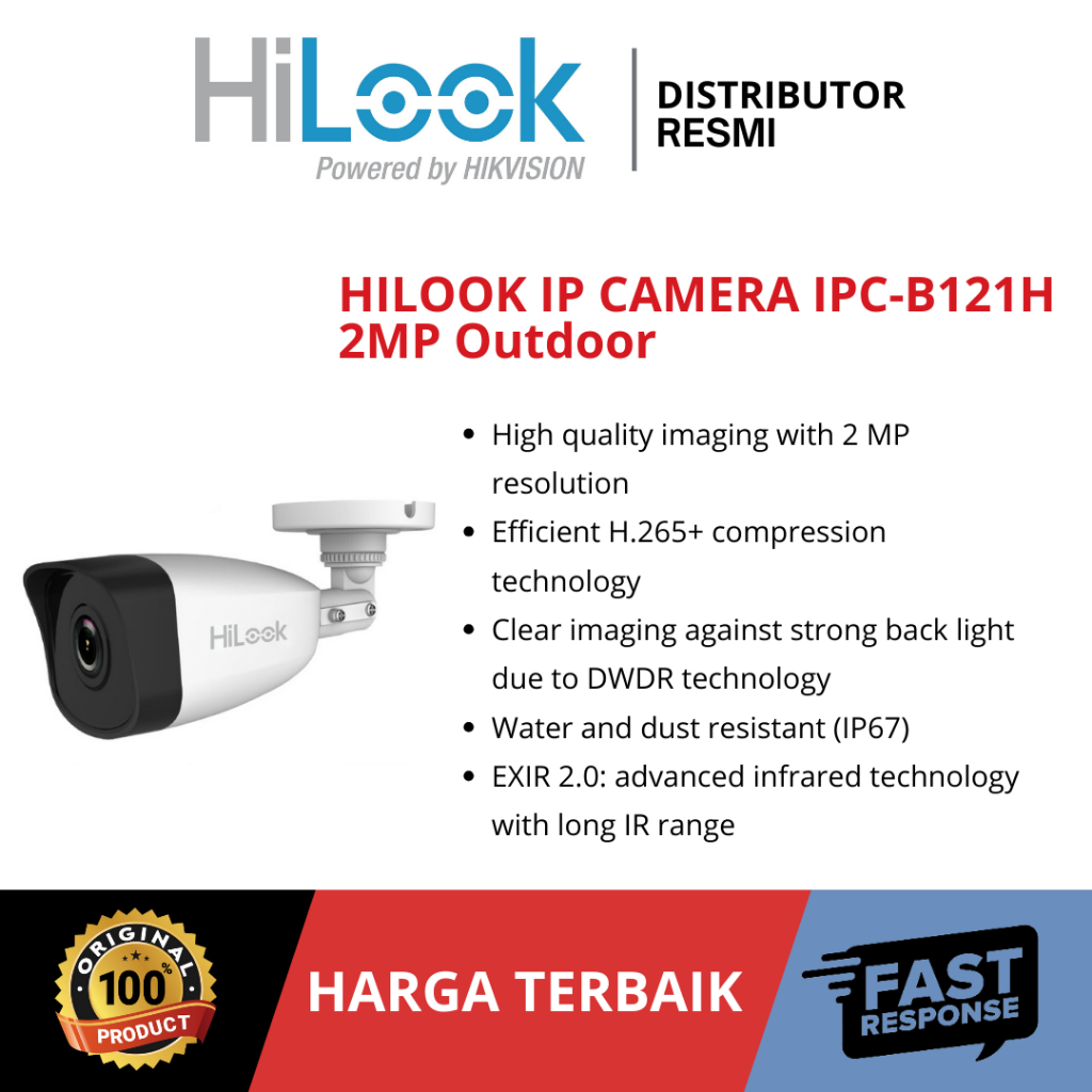 HILOOK IP CAMERA IPC-B121H 2MP Outdoor
