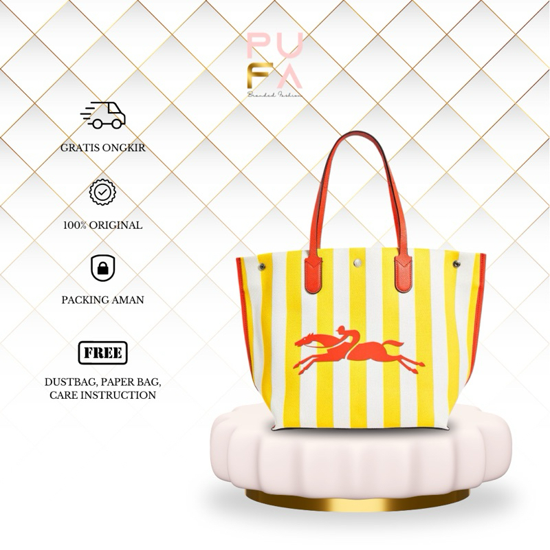 ORIGINAL 100% L Champ Tote Roseau Essential-Yellow