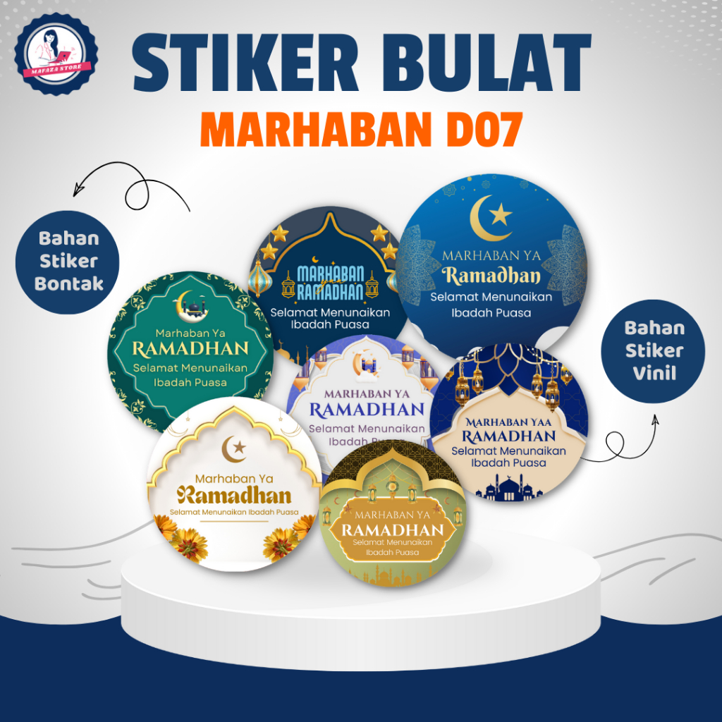 

PART 2 Stiker bulat ramadhan / idul fitri sticker kue hiasan packaging transparan / ucapan ramadan