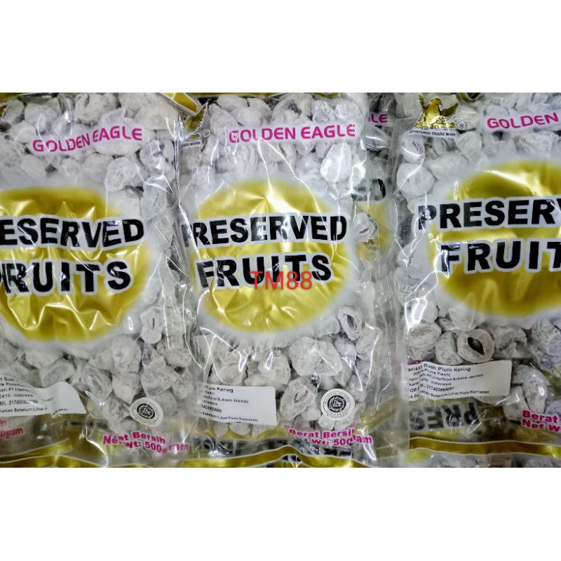 

MANISAN BUAH PLUM KERING/WHITE PRUNE FLESH GOLDEN EAGLE/PRESERVED FRUITS