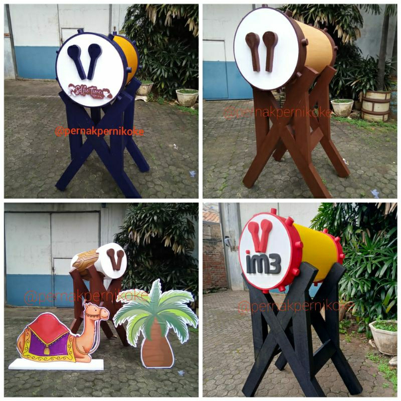 Dekorasi lebaran ,bedug ramadan dummy bedug onta,unta,pohon korma,pohon kurma,bedug styrfoam,dekoras