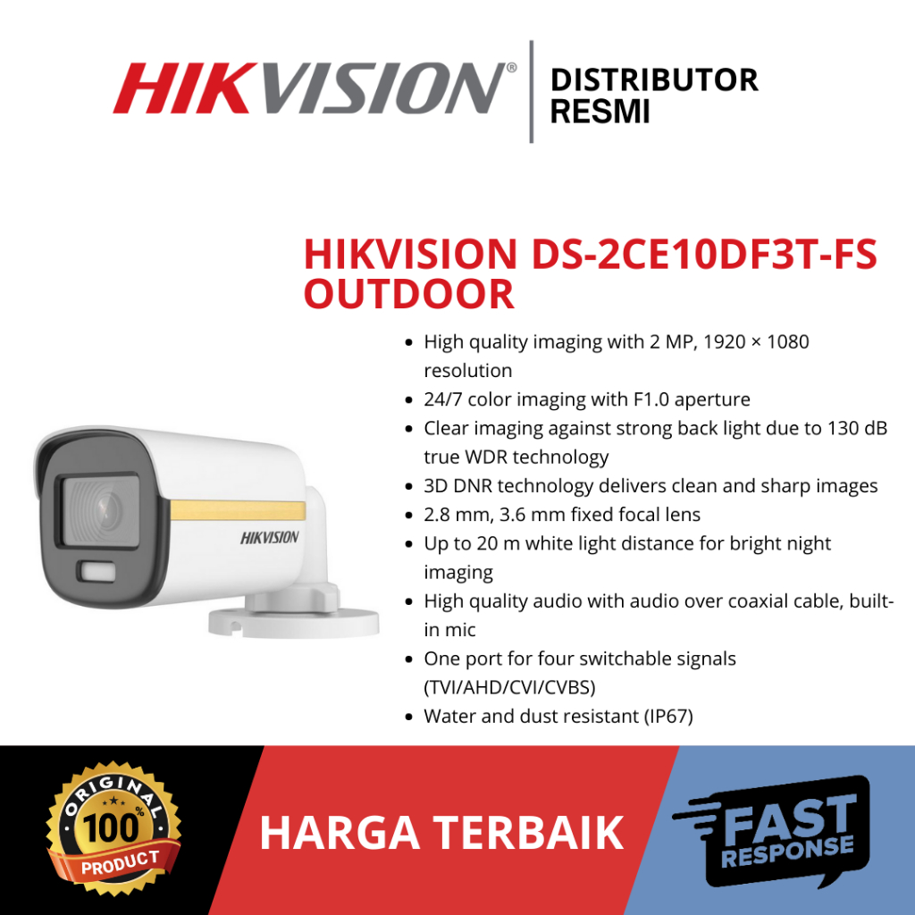 HIKVISION DS-2CE10DF3T-FS OUTDOOR