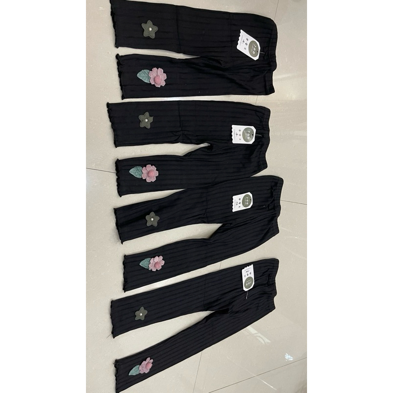 legging anak warna hitam bahan knit