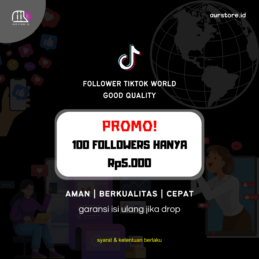 FOLLOWERS TIKTOK BERGARANSI KUALITAS SUPER NO DROP