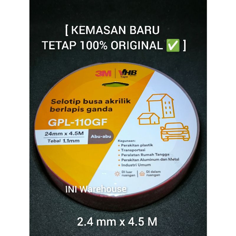 

3M Original VHB Double Sided Tape 24 mm x 4.5 m 24mm 4,5m Lem Perekat