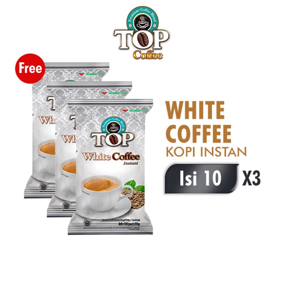 

JLT193 New event Top Coffee Kopi Instan White Pack 21 gr isi 1 pcs x3