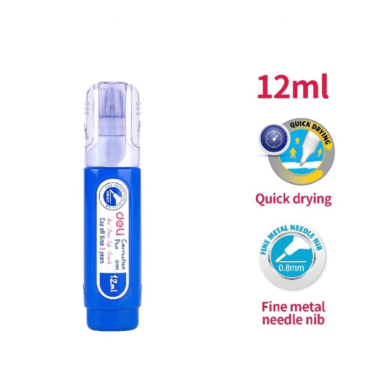 

Tip-ex cair DELI H199 / Metal Tip Correction Pen (1 pcs)