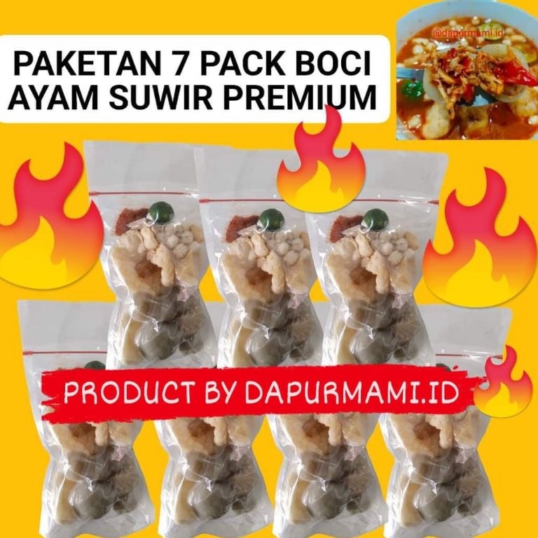 

OXI443 PROMO ALE PAKET 7 BUNGKUS BASO ACI AYAM SUWIR PREMIUM