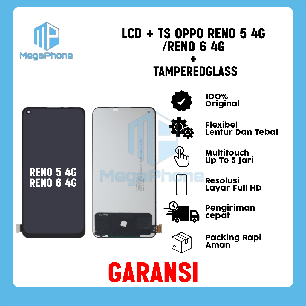 LCD + TG OPPO RENO 5 4G/ RENO 6 4G  ORI FULLSET GARANSI