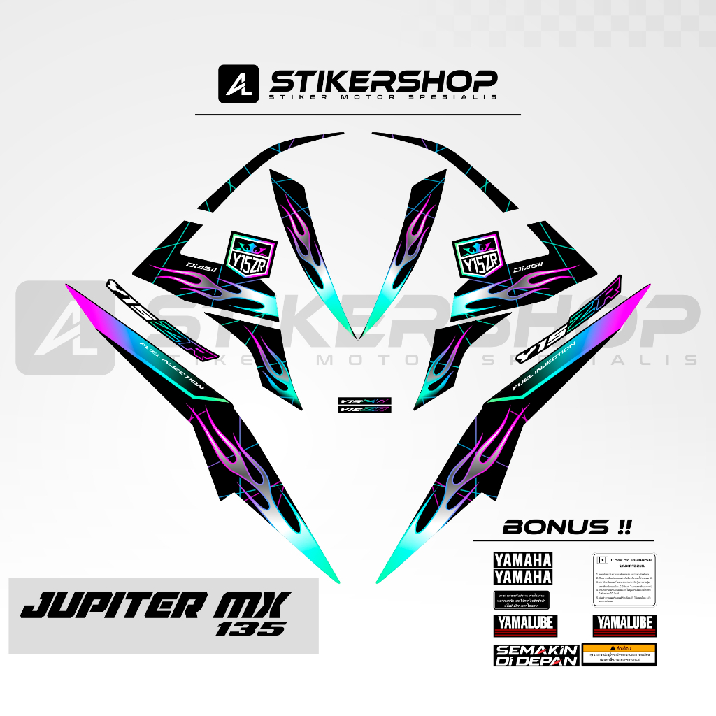 STRIPING JUPITER MX 135 LC EXCITER 135 2010 - 2015 GRAFIS VARIASI 040