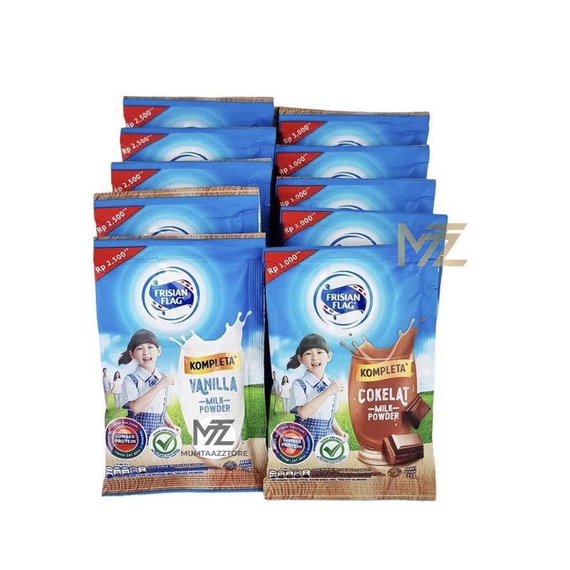 

Frisian Flag Kompleta Susu Bubuk Vanilla Cokelat 10 Sachet