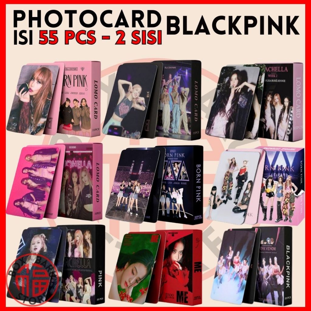 [BOX Baru Store] PC BLACKPINK 55pcs LOMO CARD BLACKPINK Photocard Black Pink Murah Jennie Jisoo Lisa Rose Girl Band Kpop