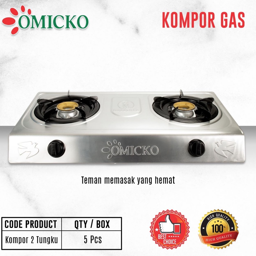 Paling Disukai World Home Kompor Gas 2 Tungku Kompor Stainless Kompor 1  2 Tungku Anti Karat Kompor 