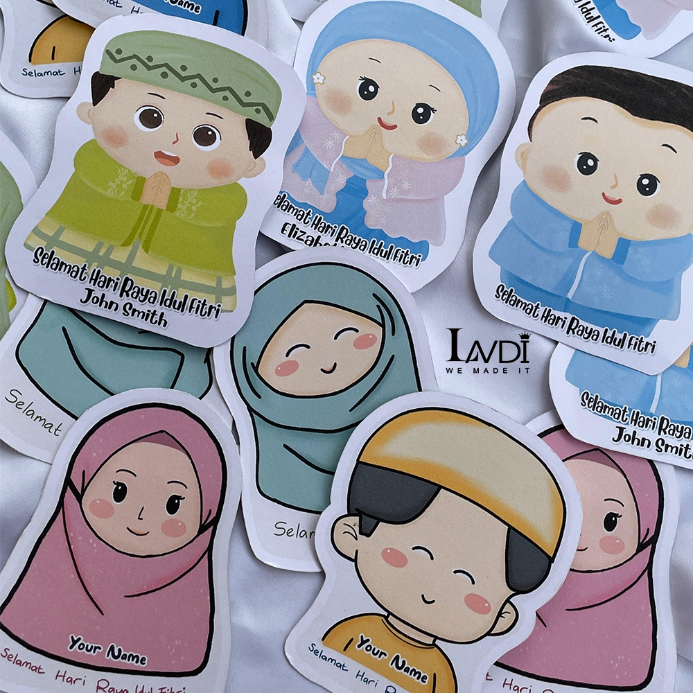 

Amplop Lebaran 3D Karakter Lucu Unik Imut Custom Nama Amplop Karakter Kantong