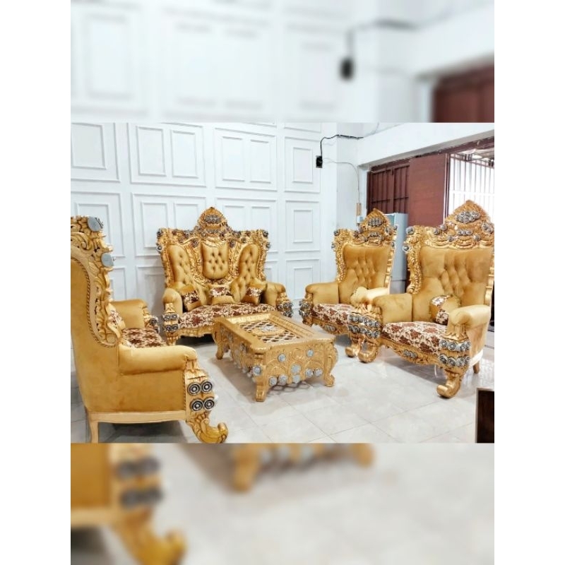 KURSI TAMU JATI / KURSI KAYU RUANG TAMU / KURSI TAMU JATI JEPARA / SOFA JATI / SOFA JEPARA - MEWAH