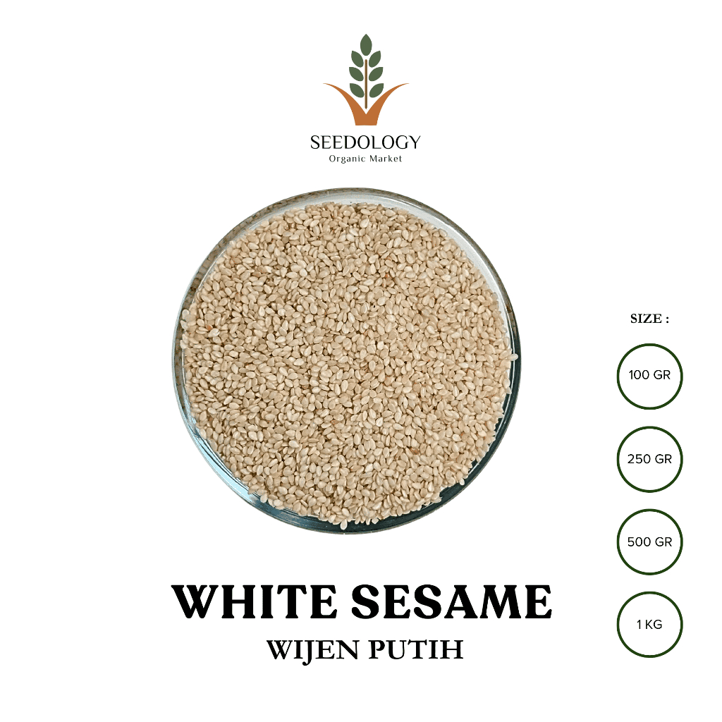 

Wijen Putih 100gr - White Sesame Seed / Biji Wijen / Natural / Organik