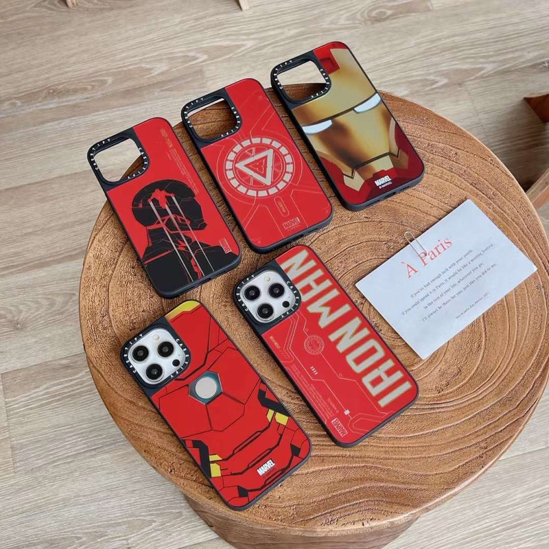 Full Print Casetify Magnetic Case Ironman Maevel Tony Stark Superhero Jarvis  Cute Lucu TPU Full Cov