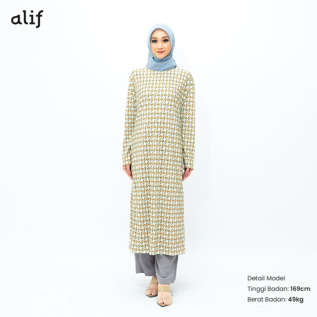 Alif Modern Wear - Midi Dress Pleats Plisket Motif - Padma