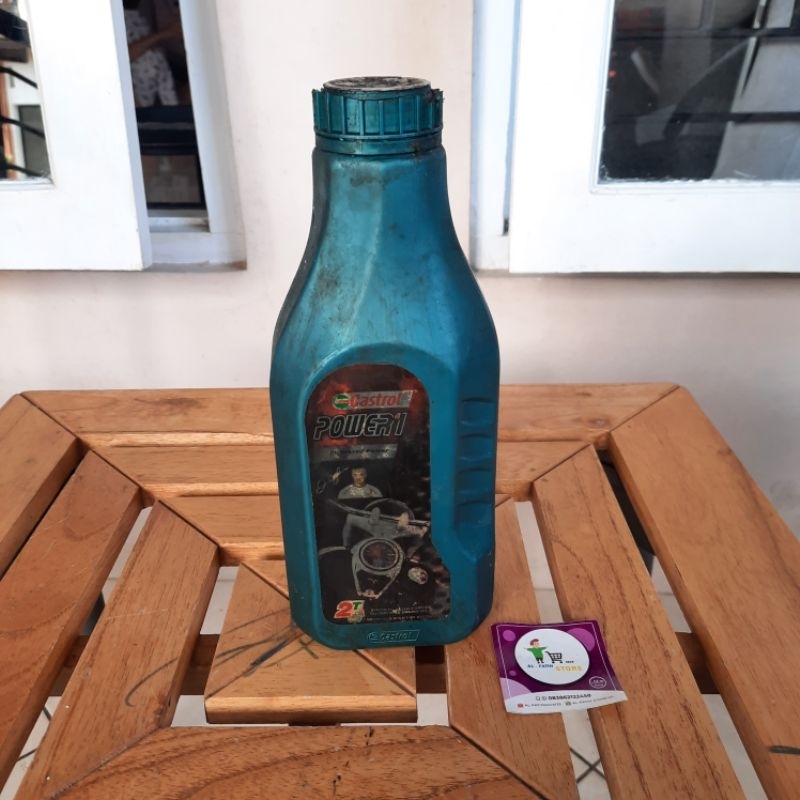 Oli Samping Jadul Lawas Lama Castrol Power 1 2T Hijau