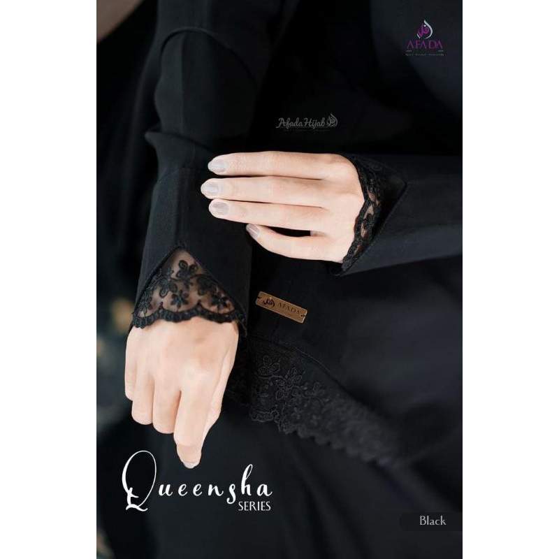 Set Gamis Couple/Gamis Ibu dan Anak/Gamis Jetblack/Gamis Mom dan Kids/Set Gamis Syar'i Renda/Khimar 