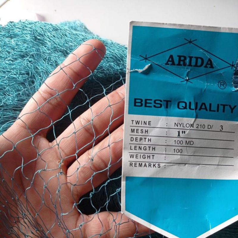 jaring nilon arida 1 inch bahan jala bahan anco jaring ikan  HARGA PERMETER