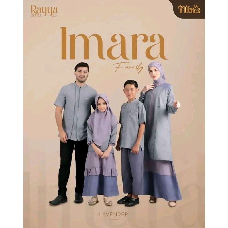 NIBRAS IMARA GAMIS SARIMBIT KELUARGA TERBARU 2024 COUPLE LEBARAN