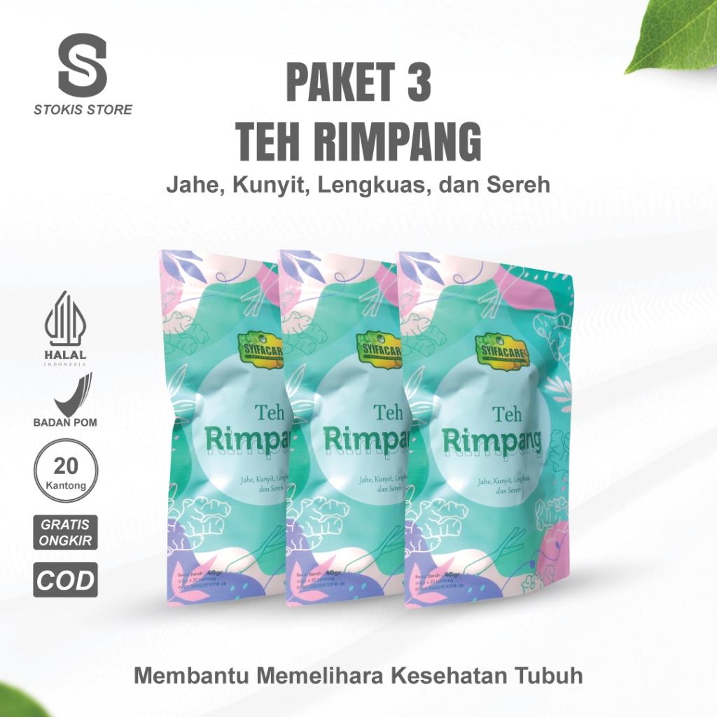 

Paket 3 Teh Rimpang Syifacare Jahe Kunyit Lengkuas Sereh 100% Alami BPOM