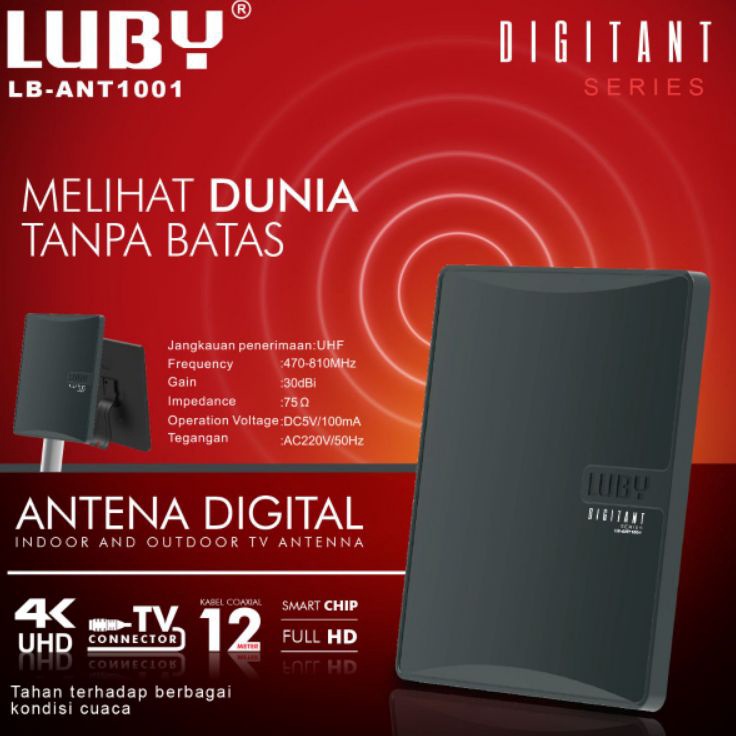 Antena TV Digital Luby LBANT 11 Antena Tv Digital Indoor  Outdoor