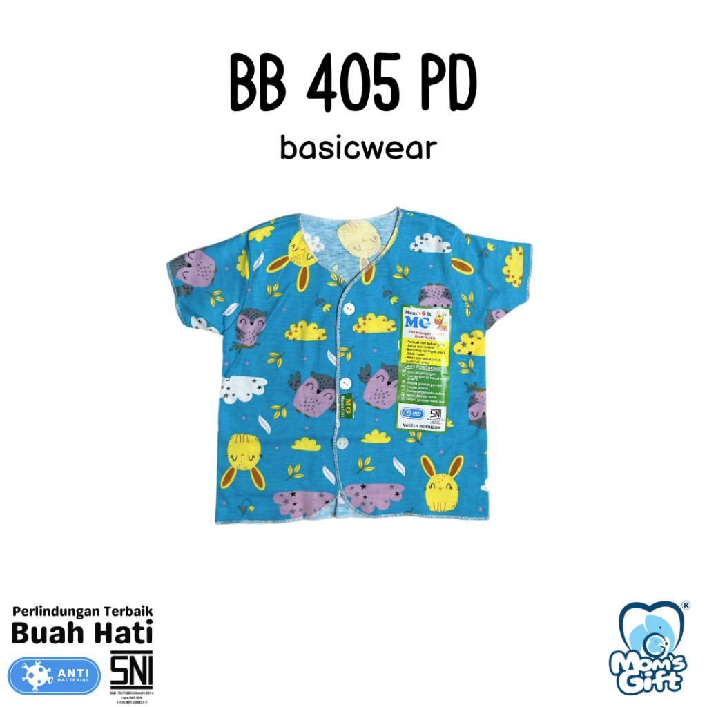 MOMS GIFT BAJU BAYI LENGAN PENDEK FULL PRINTING BB 405 PD