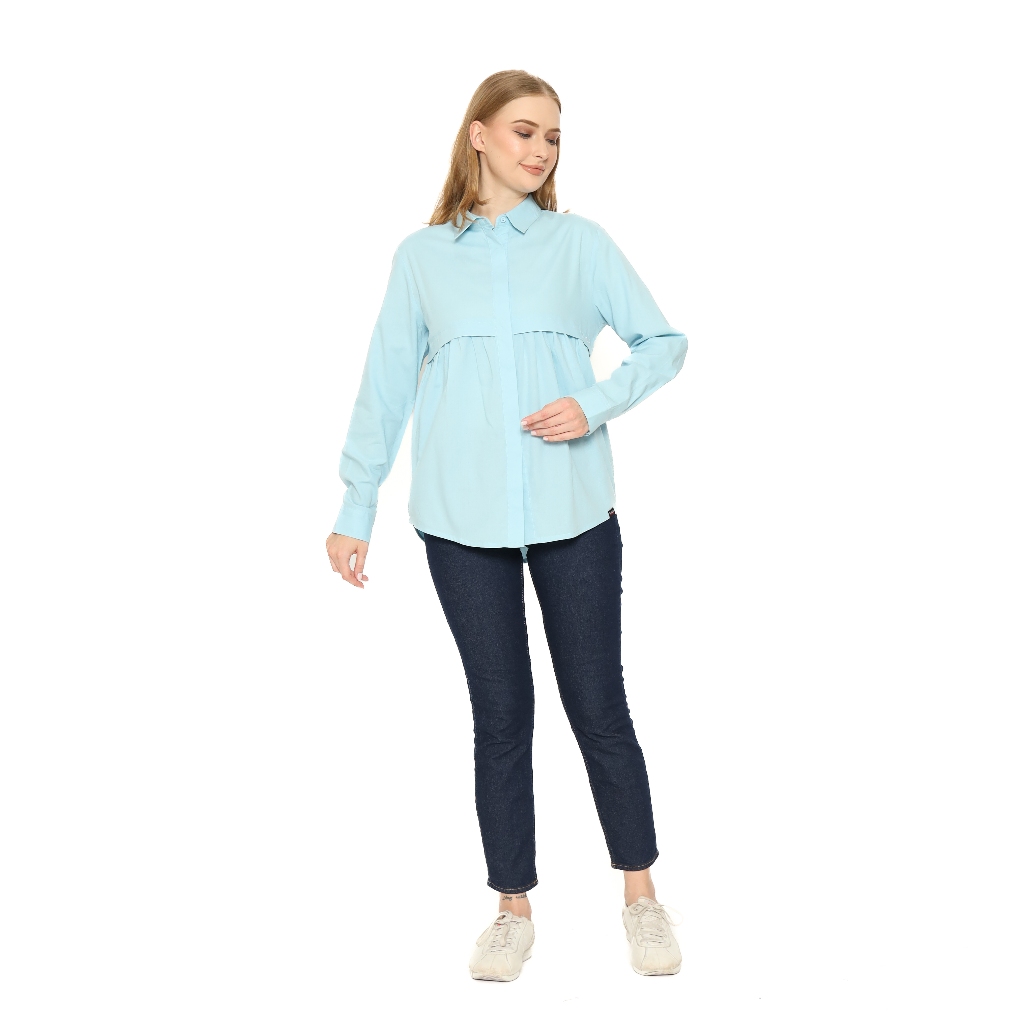 Planet Surf Clothing Kemeja Lengan Panjang Wanita Florensia Ladies Shirt Long Planet Surf
