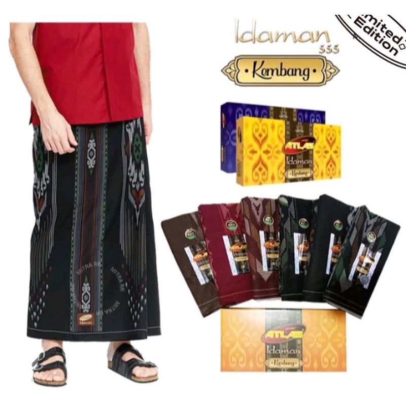 SARUNG ATLAS IDAMAN KEMBANG 555 / ATLAS IDAMAN HARMONI / ATLAS INFINITY SONGKET MOTIF BHS NEW MOTIF 