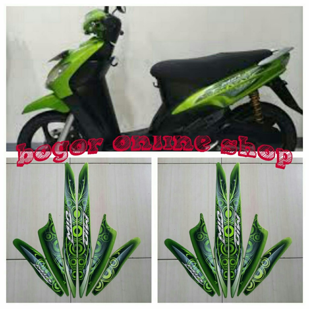 striping stiker motor mio sporty 2011 hijau