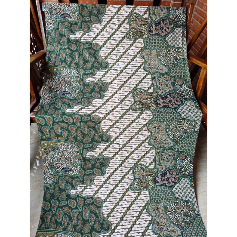 Kain Batik Hijau Sand Green Sage Bawahan Kebaya Kemeja Katun Solo