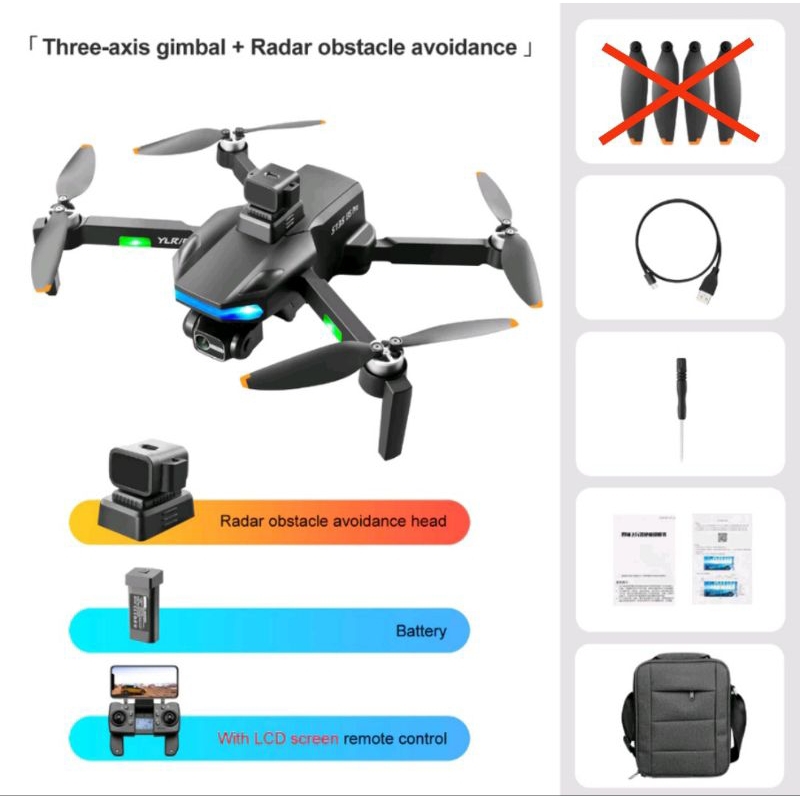 RC DRONE S135 Pro GPS Gimbal Professional Komplite Radar