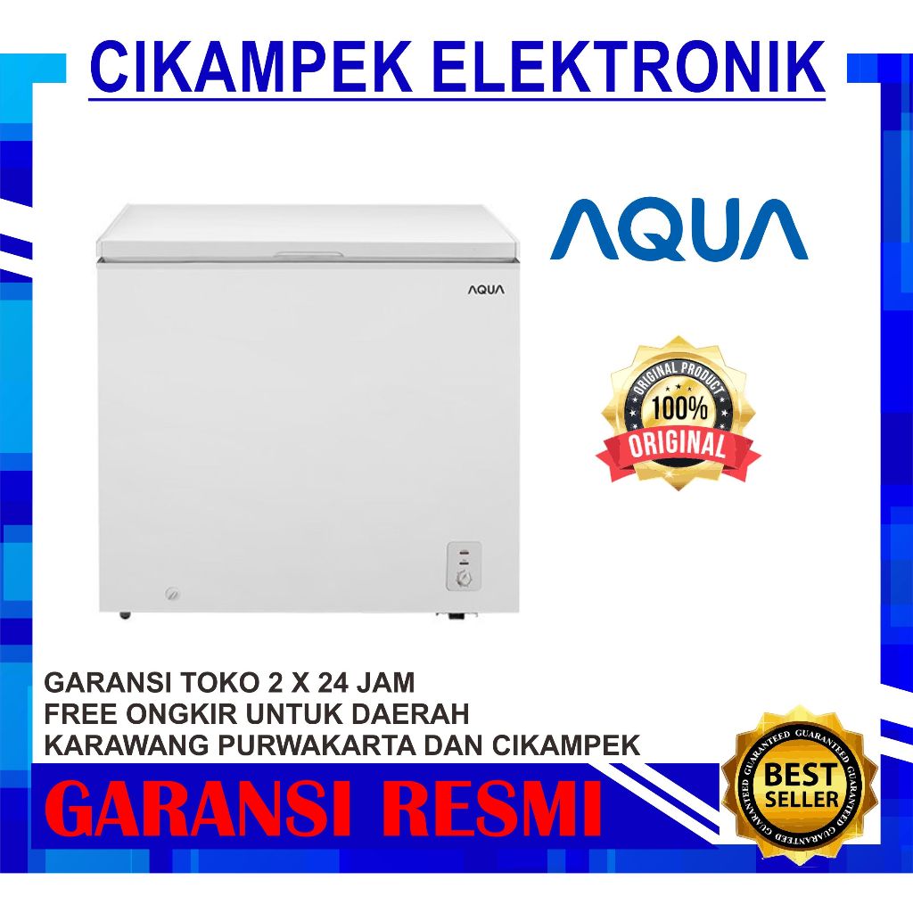 CHEST FREEZER AQUA AQF-150GC FREEZER BOX 150 LITER AQF 150 GC