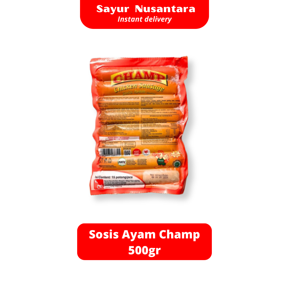 

Sosis Ayam Champ 500gr - Sayur Nusantara