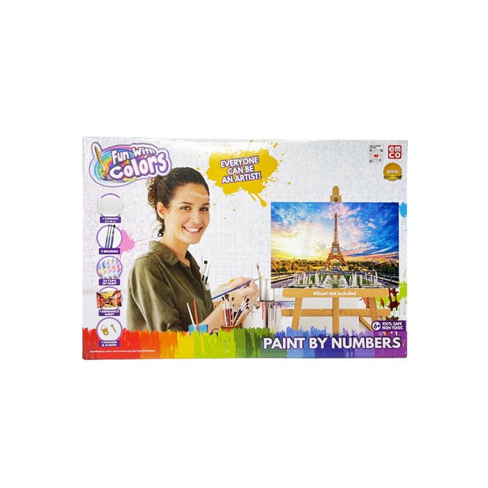 

Mainan EMCO Fun With Colors Paint By Numbers Large Cat Air dan Kanvas 54x36cm