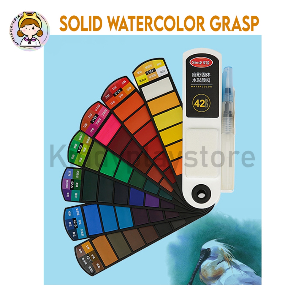 

Solid Watercolor Paint Set Grasp With Water Brush Pen Portable Travel Water Color Pigment For Beginner Art Model Kipas