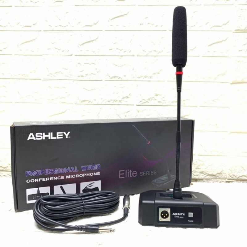 Mic Podium Ashley Elite Original Mic Kabel Meja Bell