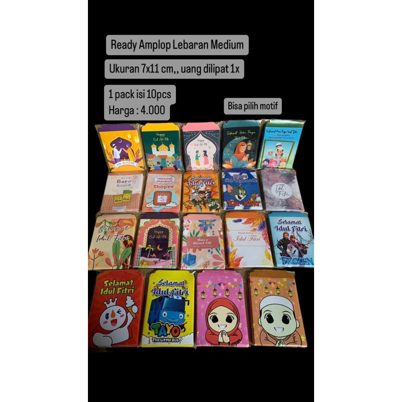 

Amplop lebaran medium (1pack isi 10pcs)
