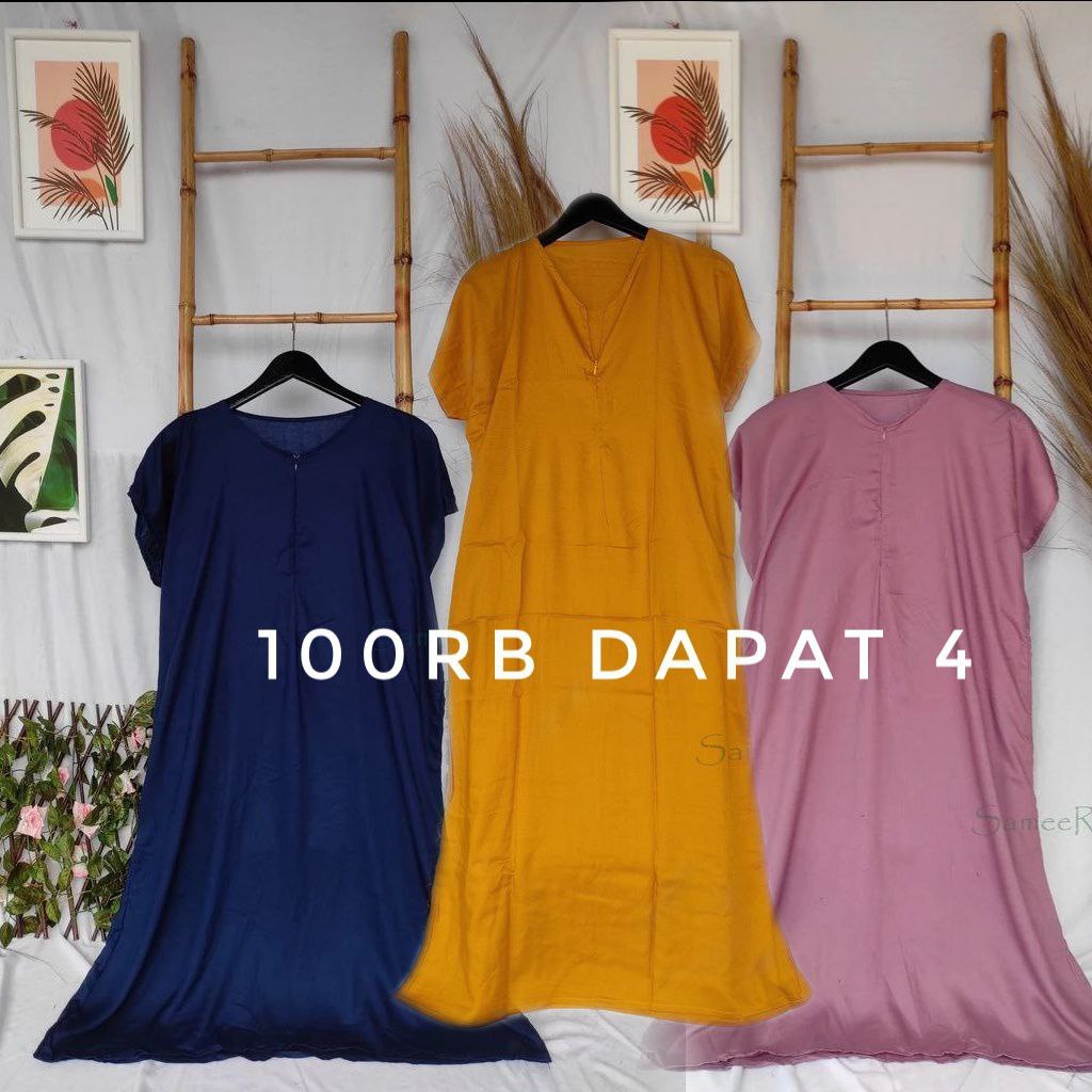 Daster Viral Ruffle Busui / Daster Polos Ruffle Busui / Daster Busui rayon polos