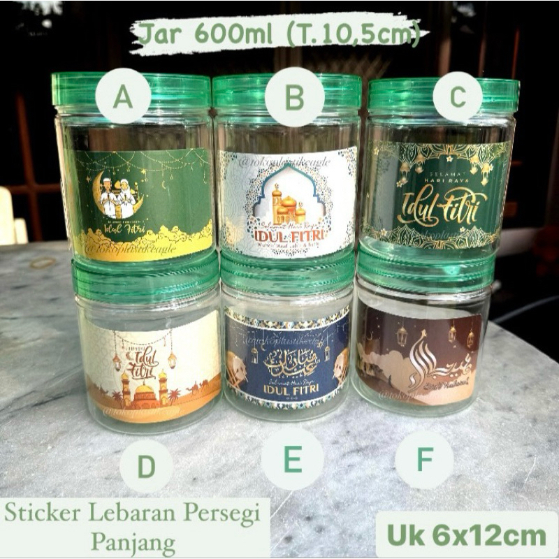 

(isi 10pcs) [EDISI IDUL FITRI] Sticker Lebaran Persegi Panjang Uk 6x12cm